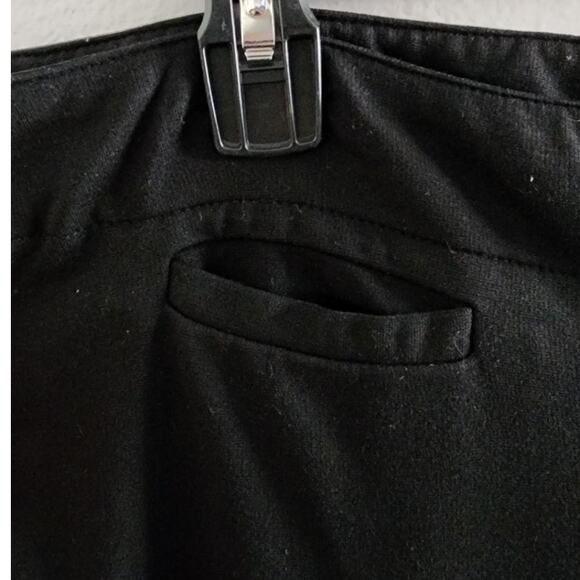 Eileen Fisher Rayon Nylon Stretch Wide Leg Ponte Pants Black Large - Picture 8 of 11